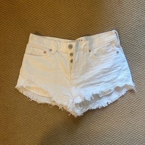 Free People loving good vibrations jean shorts